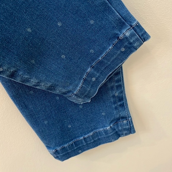 NWT NYDJ jeans women’s size 8 Ami  blue denim mid rise polka dot cotton blend - Picture 8 of 16